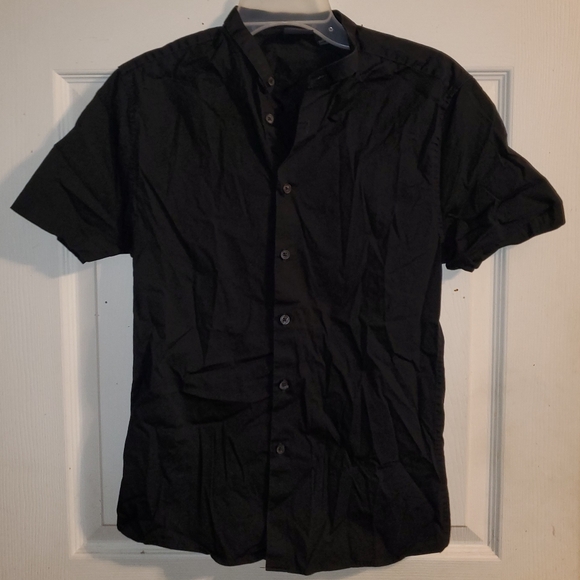 5 for $20 | ASOS DESIGN Slim Fit Band Collar Shirt With Roll Sleeves - Picture 5 of 16